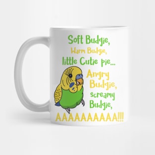 angry budgie, screamy budgie, AAAAAAAAAAAAAAA Mug